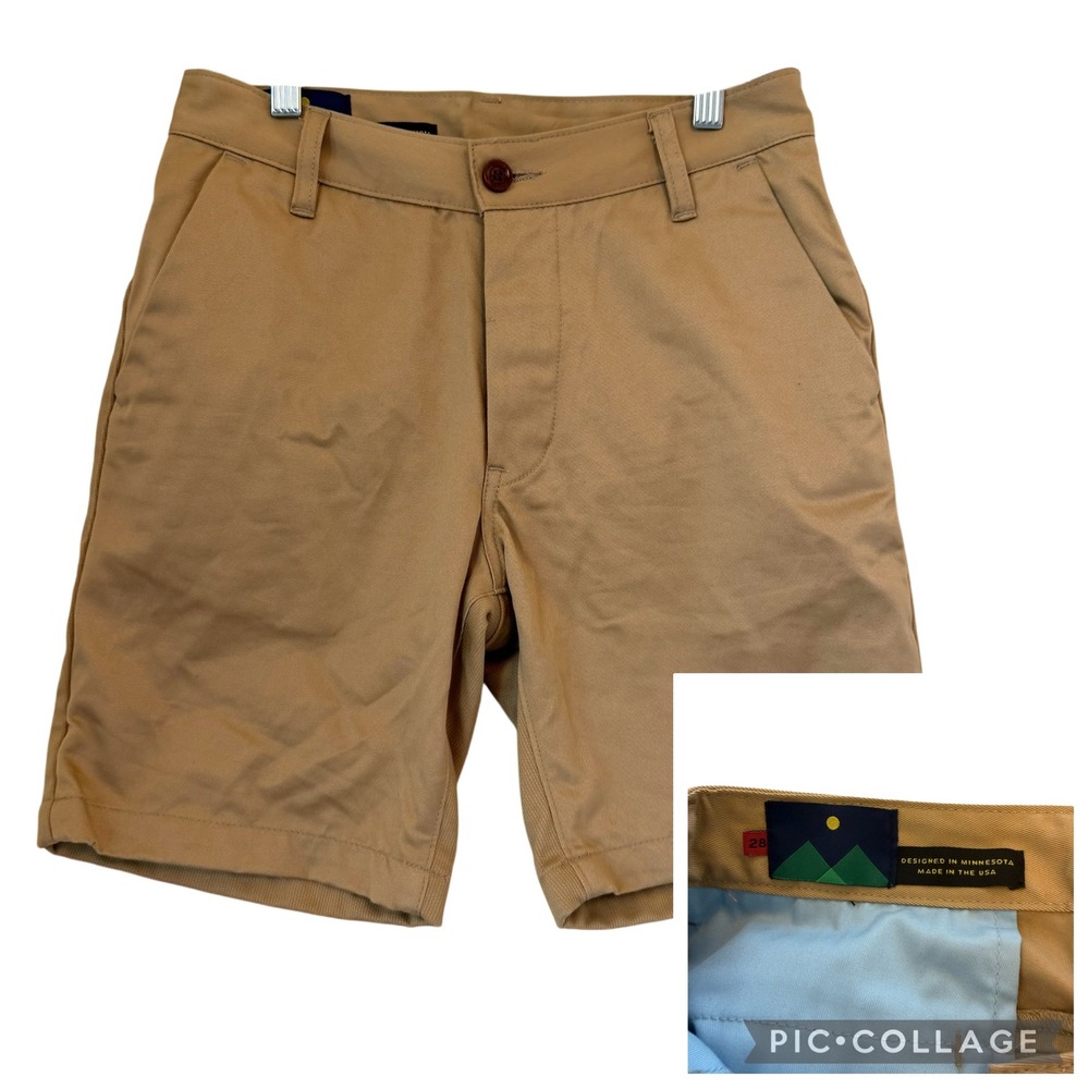 Askov Finlayson Vermilion Shorts Mens 28 Tan Japanese Canvas Made USA Khaki READ